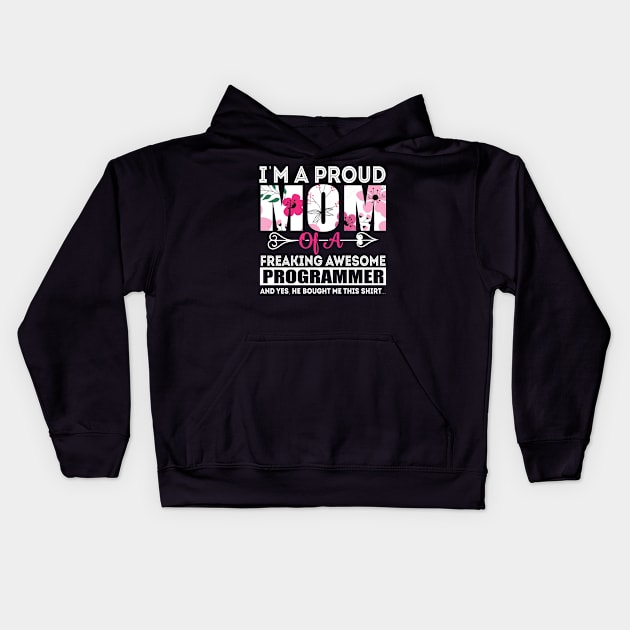 Mother`s day - I am a proud mom Kids Hoodie by Lin-Eve